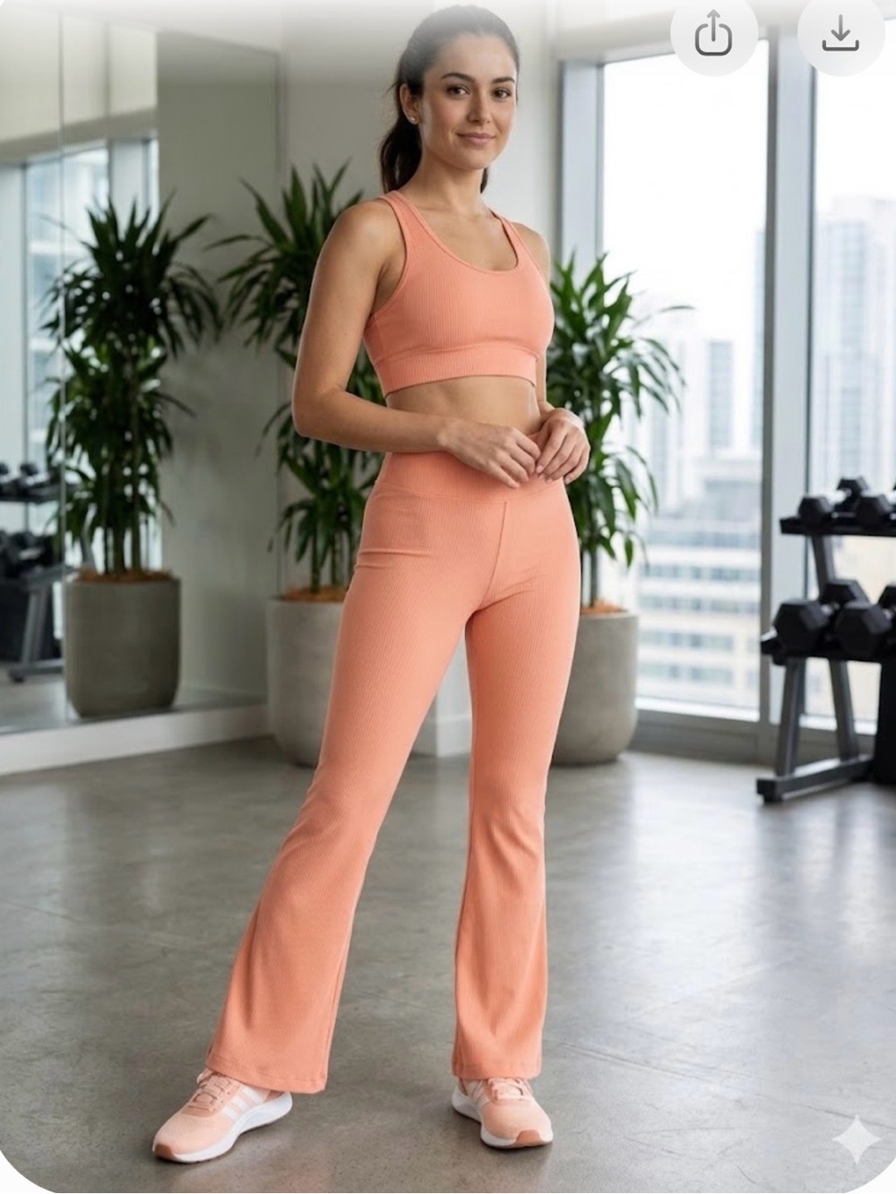 Cotton On Coral Flare Leggings
